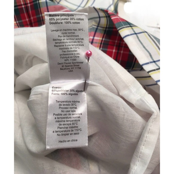 New Andy And Evan Little Girl's Holiday Plaid Stars Dress Gold Red 6Y - Picture 12 of 12